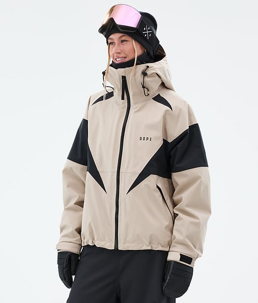 Dope Spartan W Lumilautailutakki Naiset Spike Sand/Black