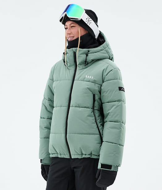 Dope Puffer W Full Zip Lumilautailutakki Naiset Faded Green