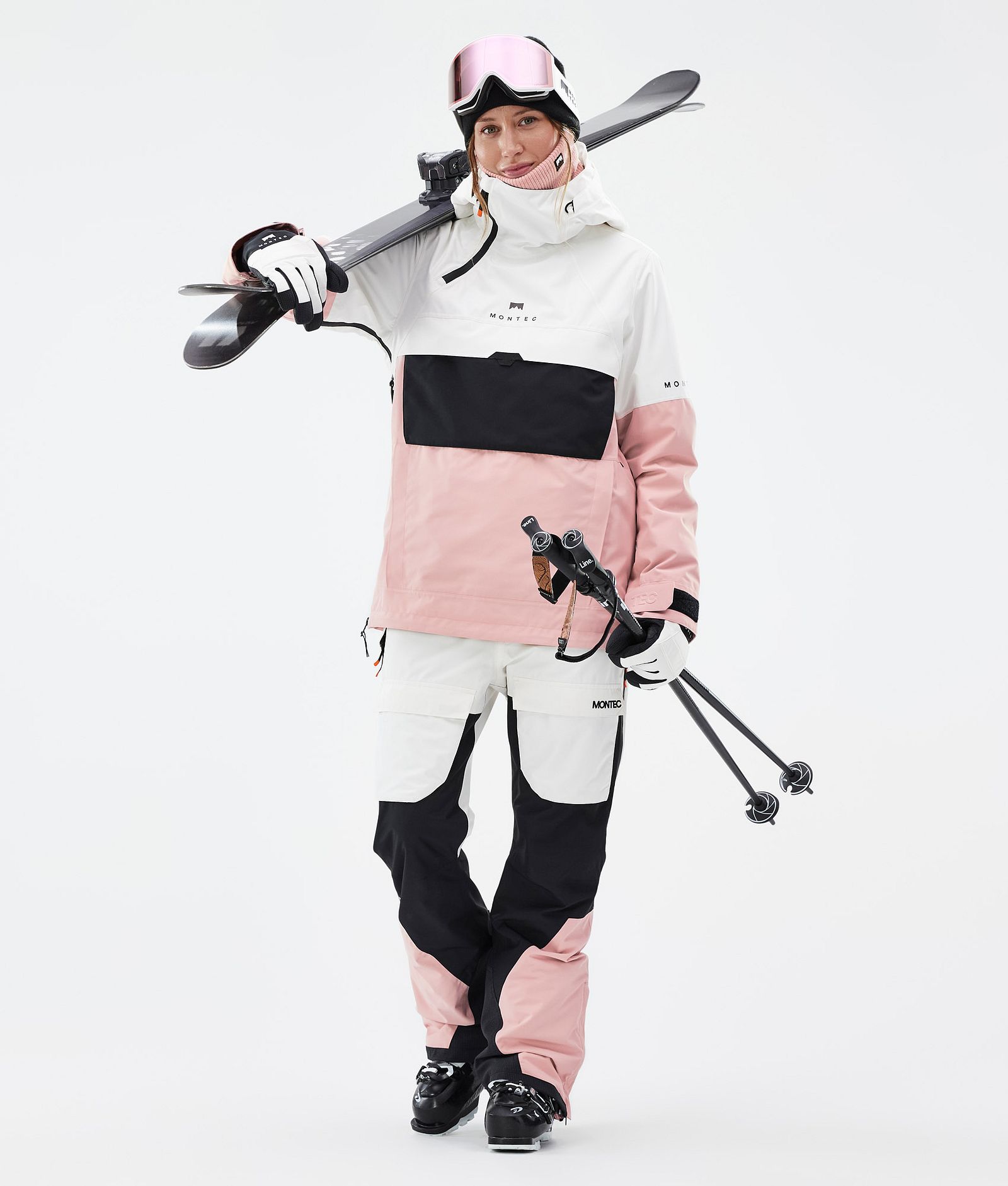 Montec Dune W Laskettelu Outfit Naiset Old White/Black/Soft Pink, Image 1 of 2