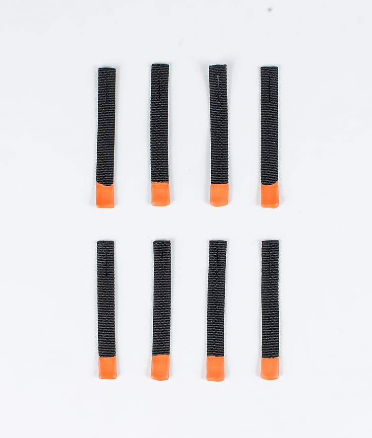 Utilities 8pc Rips Tape Zip Puller Varaosa Black/Orange Tip, Kuva 1 / 3