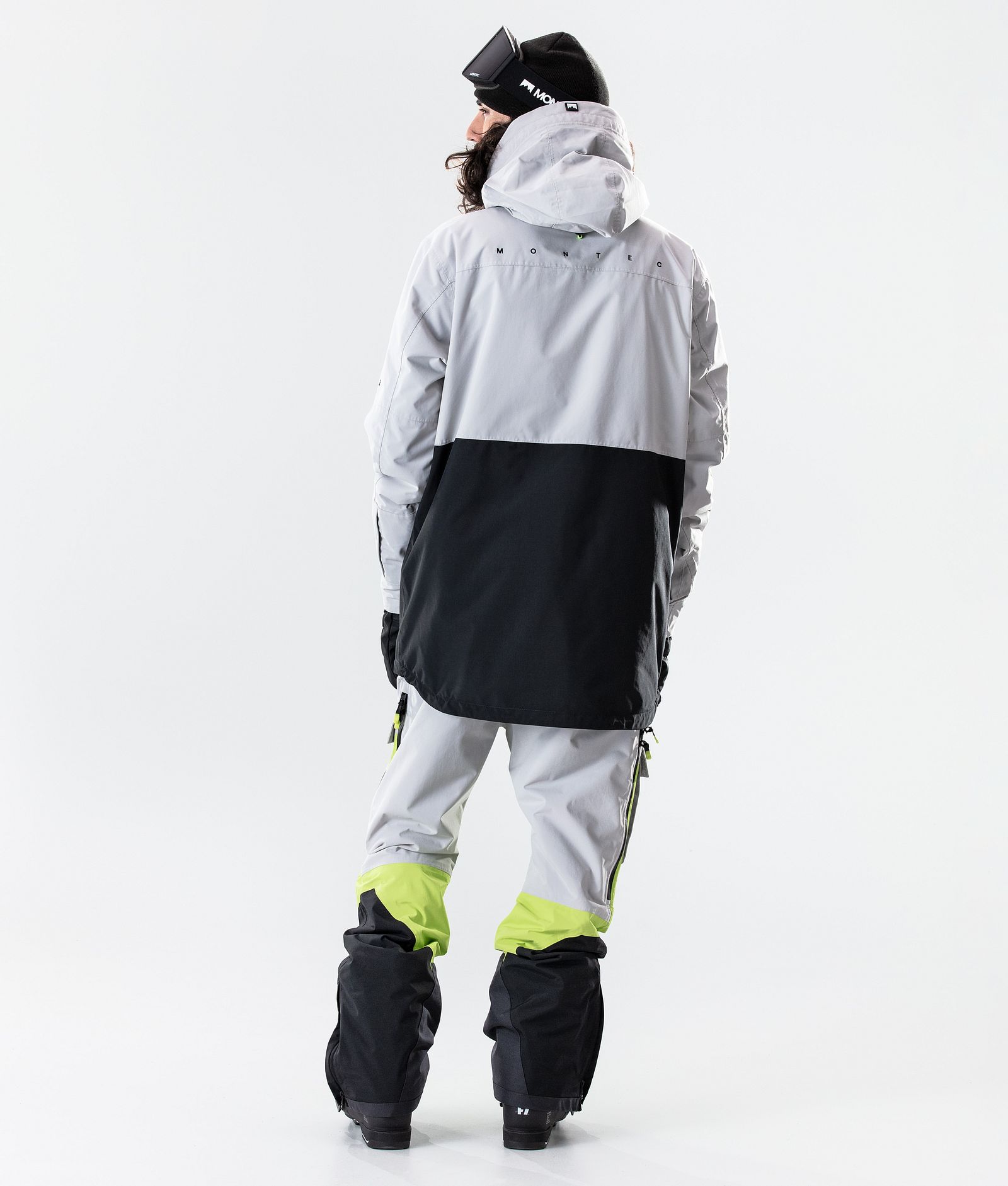 Montec Dune 2020 Laskettelutakki Miehet Light Grey/Neon Yellow/Black, Kuva 8 / 8