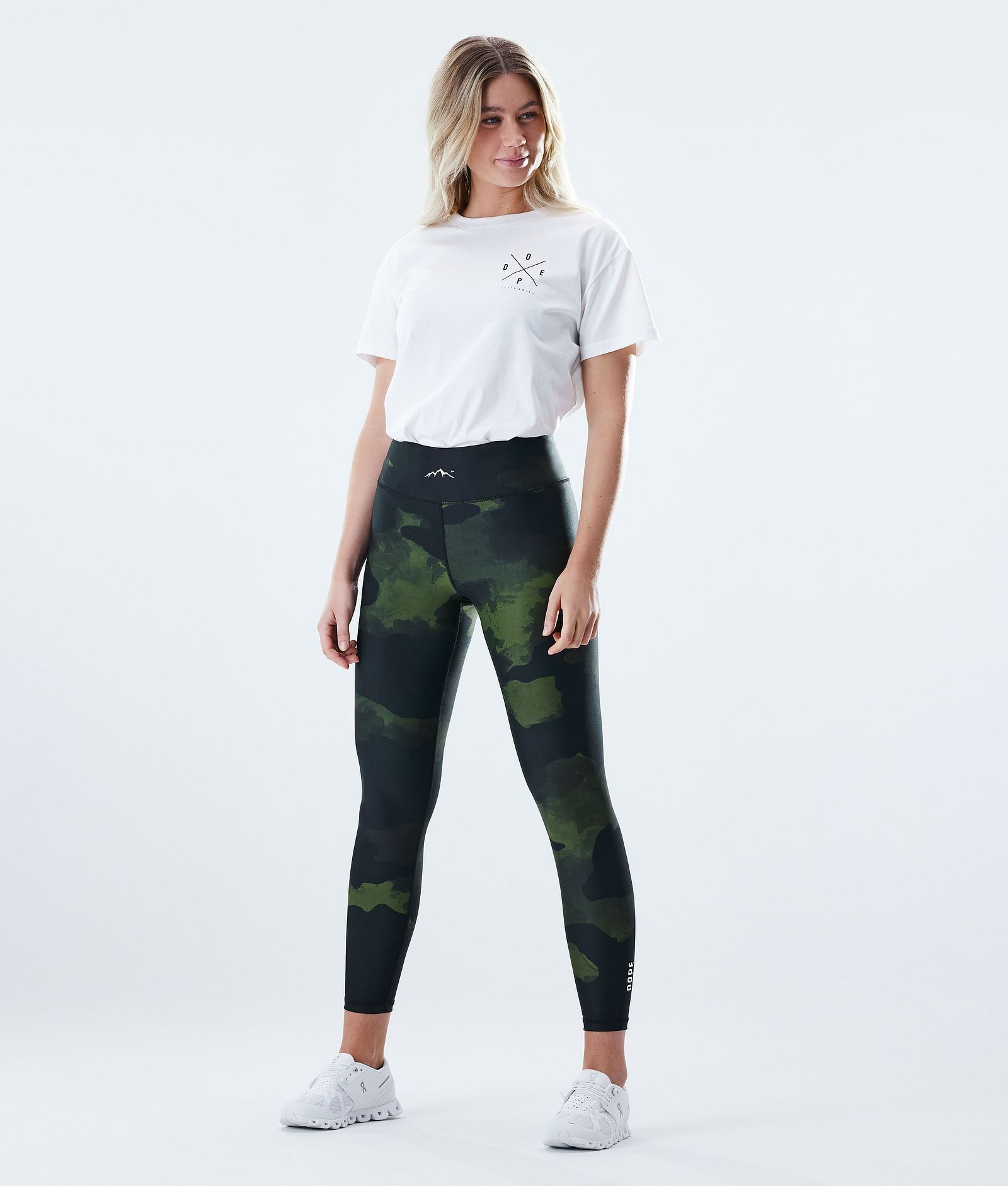 Dope Lofty Leggingsit Naiset Green Camo, Kuva 4 / 8