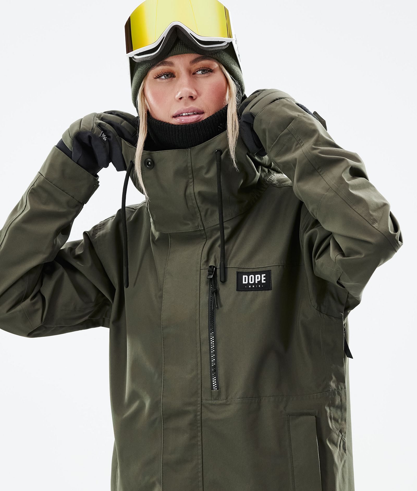 Dope Blizzard W Full Zip 2021 Laskettelutakki Naiset Olive Green, Kuva 2 / 11