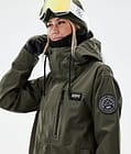 Dope Blizzard W Full Zip 2021 Laskettelutakki Naiset Olive Green, Kuva 3 / 11