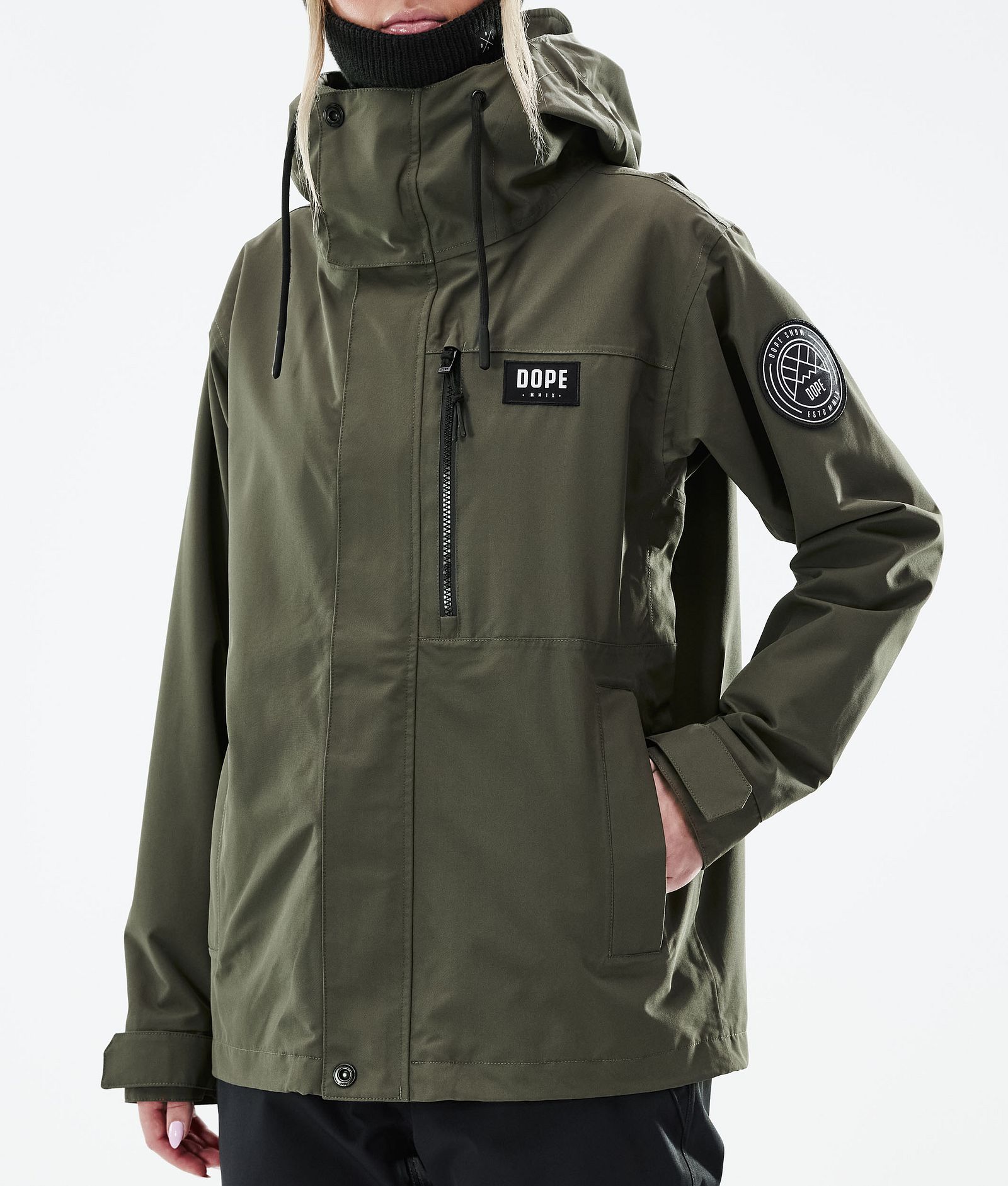 Dope Blizzard W Full Zip 2021 Laskettelutakki Naiset Olive Green, Kuva 9 / 11