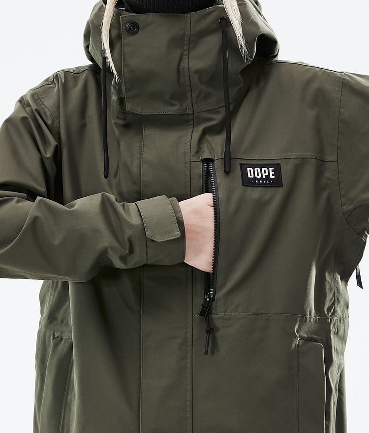 Dope Blizzard W Full Zip 2021 Laskettelutakki Naiset Olive Green, Kuva 10 / 11