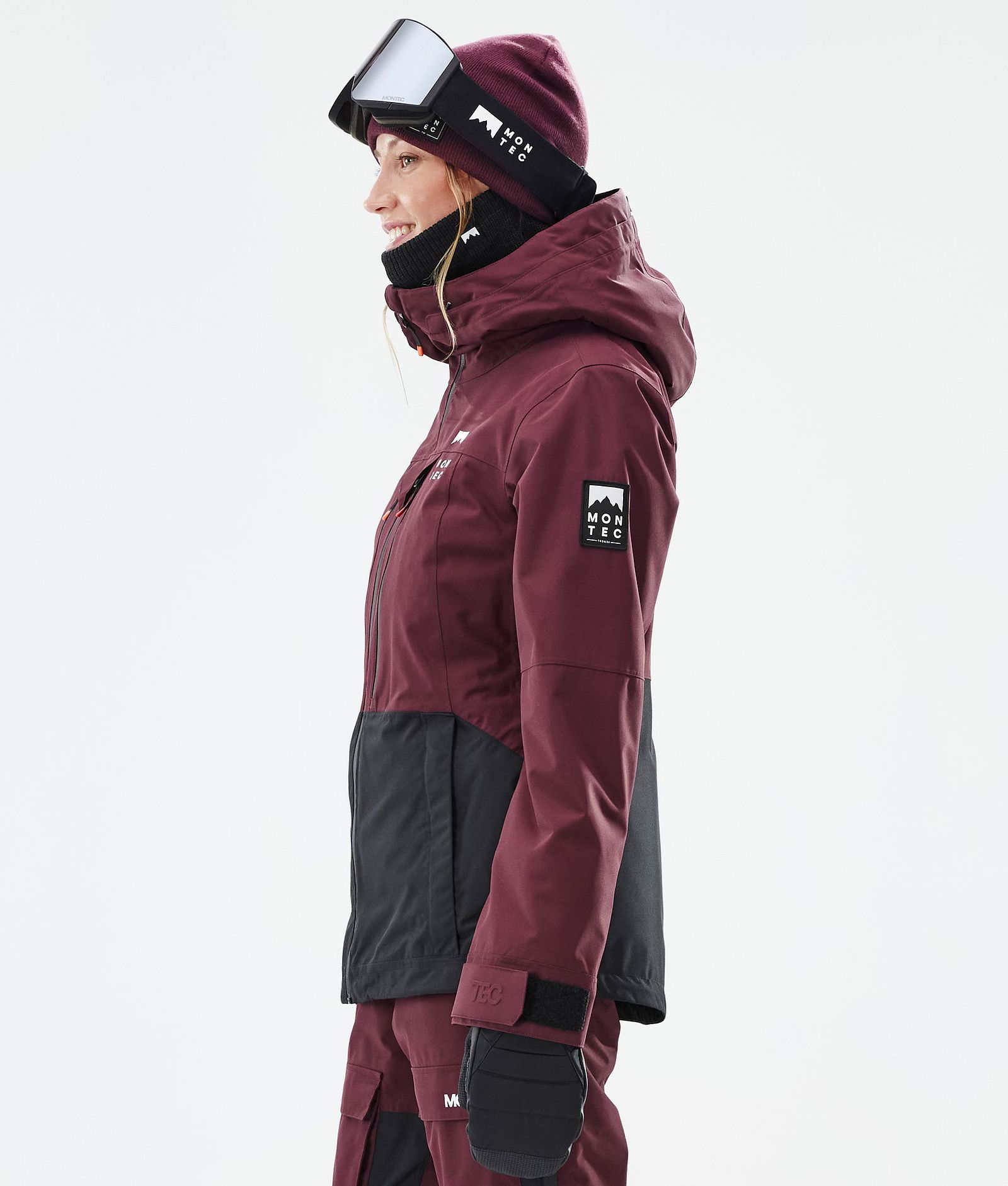 Montec Moss W Laskettelutakki Naiset Burgundy/Black, Kuva 6 / 10