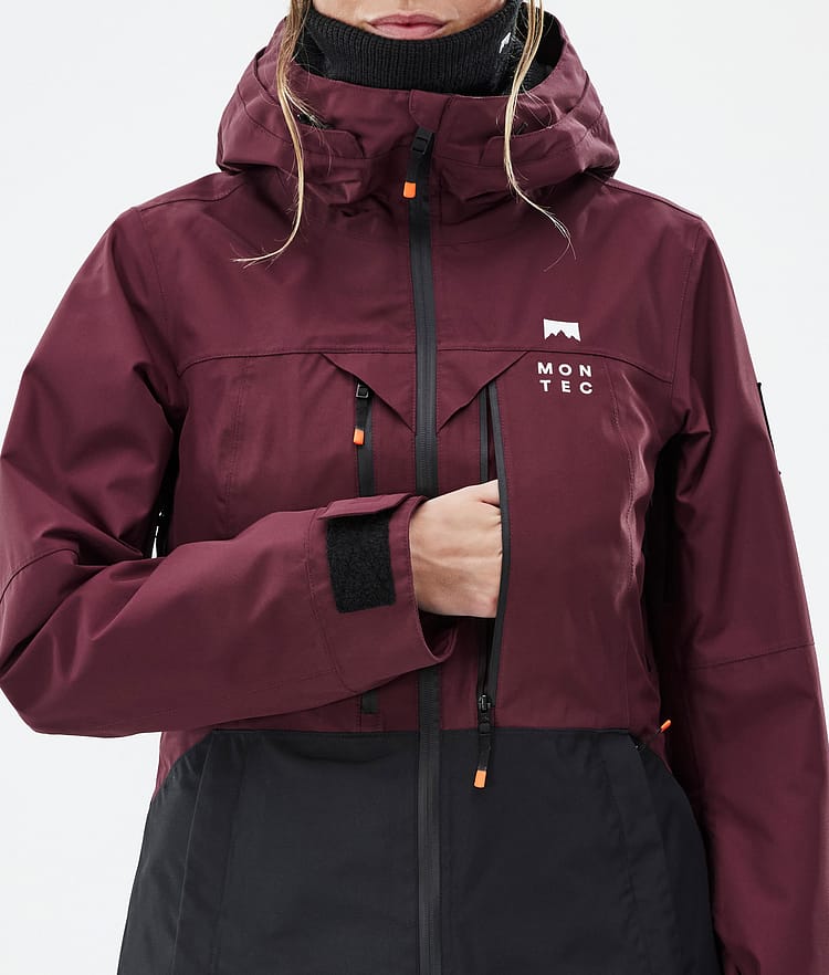 Montec Moss W Laskettelutakki Naiset Burgundy/Black, Kuva 9 / 10