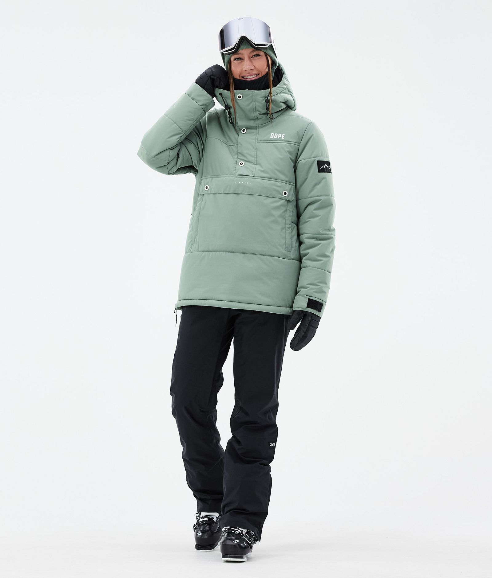 Dope Puffer W Laskettelutakki Naiset Faded Green, Kuva 2 / 8