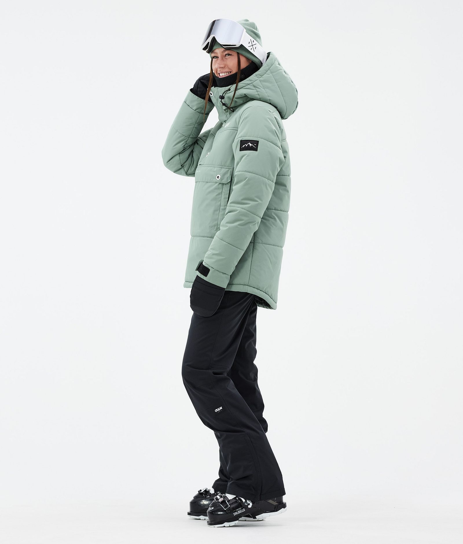 Dope Puffer W Laskettelutakki Naiset Faded Green, Kuva 3 / 8