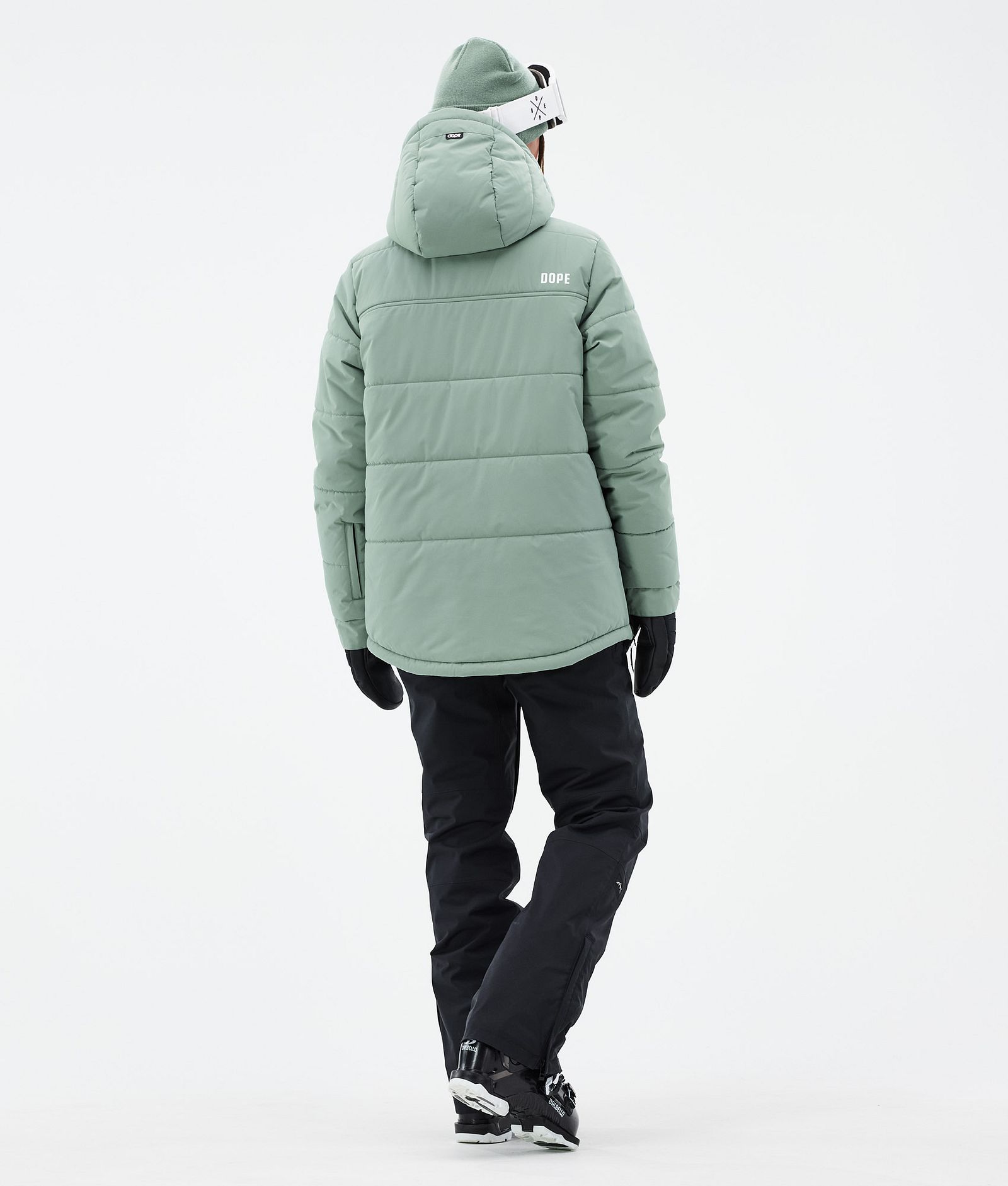 Dope Puffer W Laskettelutakki Naiset Faded Green, Kuva 4 / 8