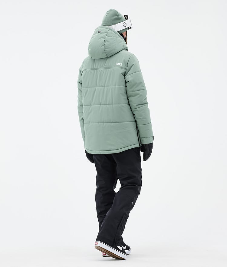 Dope Puffer W Lumilautailutakki Naiset Faded Green, Kuva 4 / 8