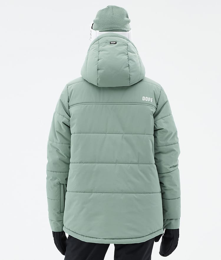 Dope Puffer W Laskettelutakki Naiset Faded Green, Kuva 6 / 8