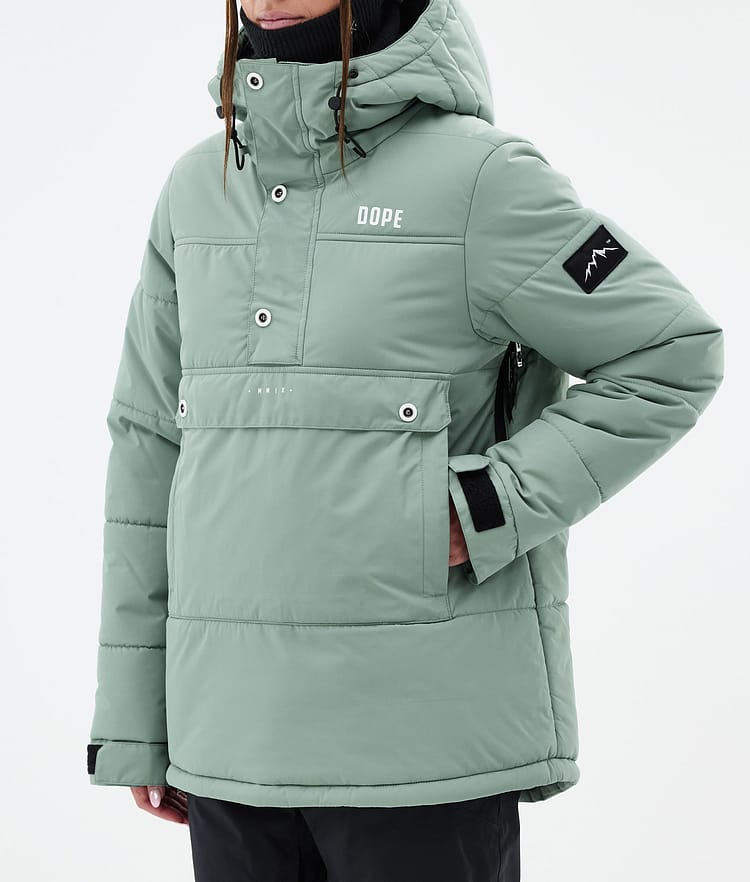 Dope Puffer W Laskettelutakki Naiset Faded Green, Kuva 7 / 8