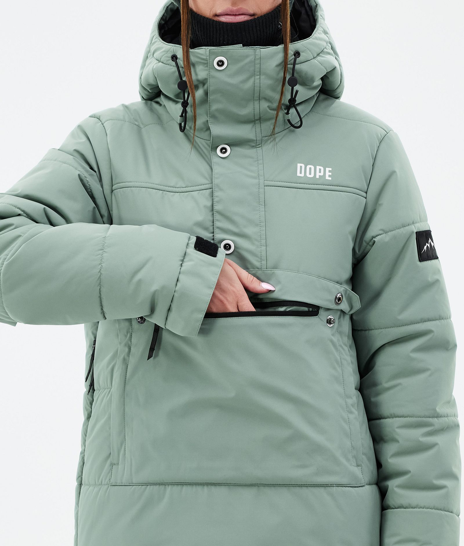 Dope Puffer W Lumilautailutakki Naiset Faded Green, Kuva 8 / 8