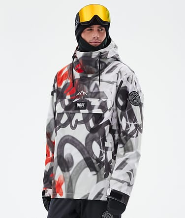 Dope Blizzard Laskettelutakki Miehet Spray Black Red