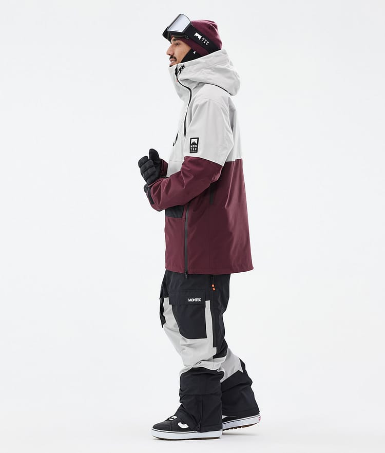 Montec Doom Lumilautailutakki Miehet Light Grey/Black/Burgundy, Kuva 4 / 11