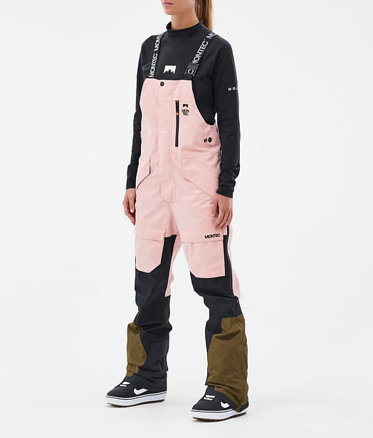 Montec Fawk W Lumilautailuhousut Naiset Soft Pink/Black/Fatigue