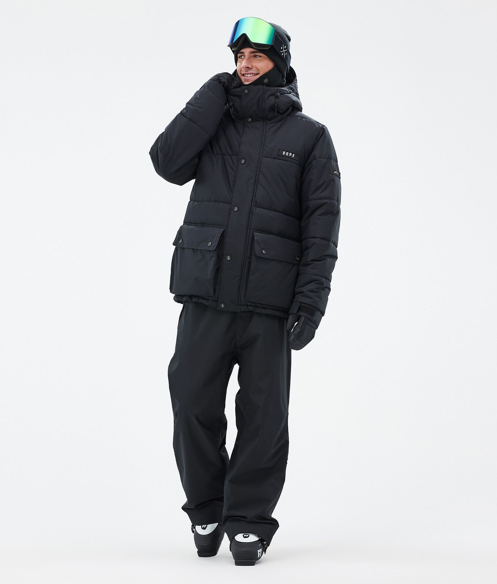 Dope Puffer Full Zip Laskettelutakki Miehet Black, Kuva 2 / 9