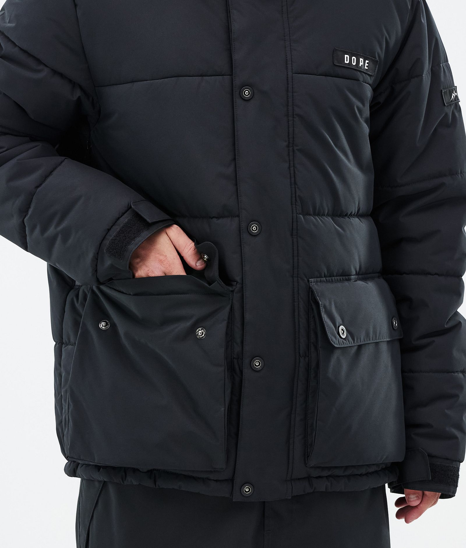 Dope Puffer Full Zip Lumilautailutakki Miehet Black, Kuva 8 / 9