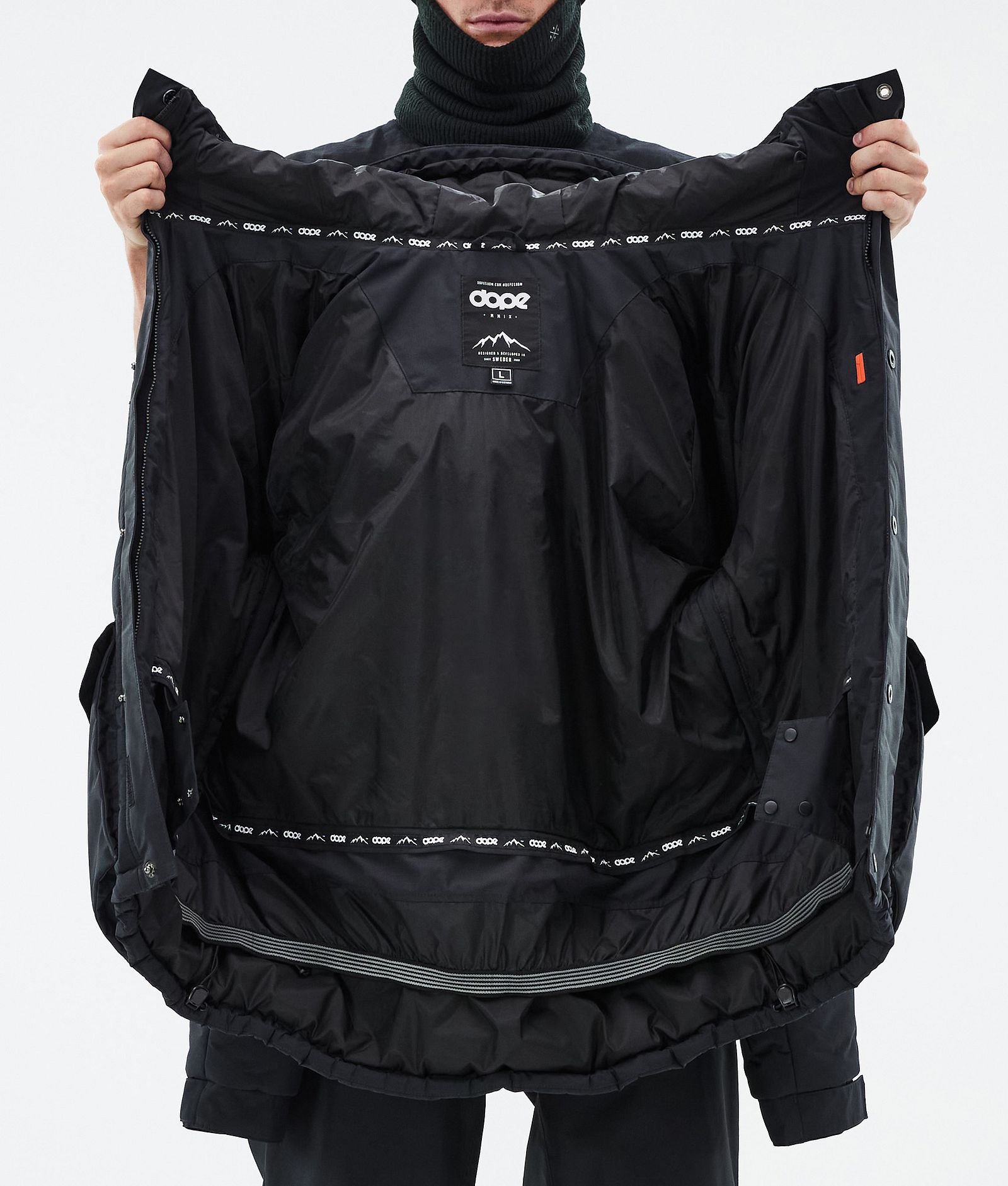 Dope Puffer Full Zip Laskettelutakki Miehet Black, Kuva 9 / 9