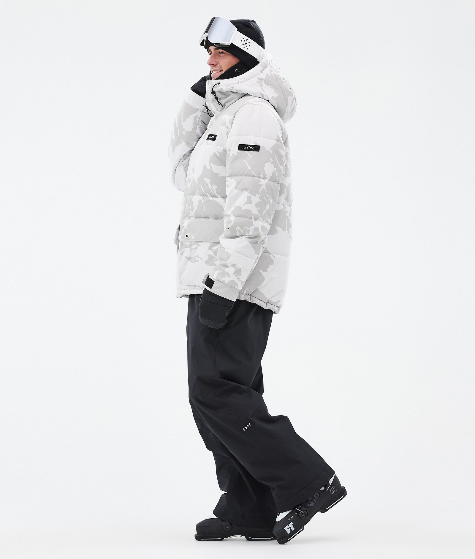 Dope Puffer Full Zip Laskettelutakki Miehet Grey Camo, Kuva 3 / 9