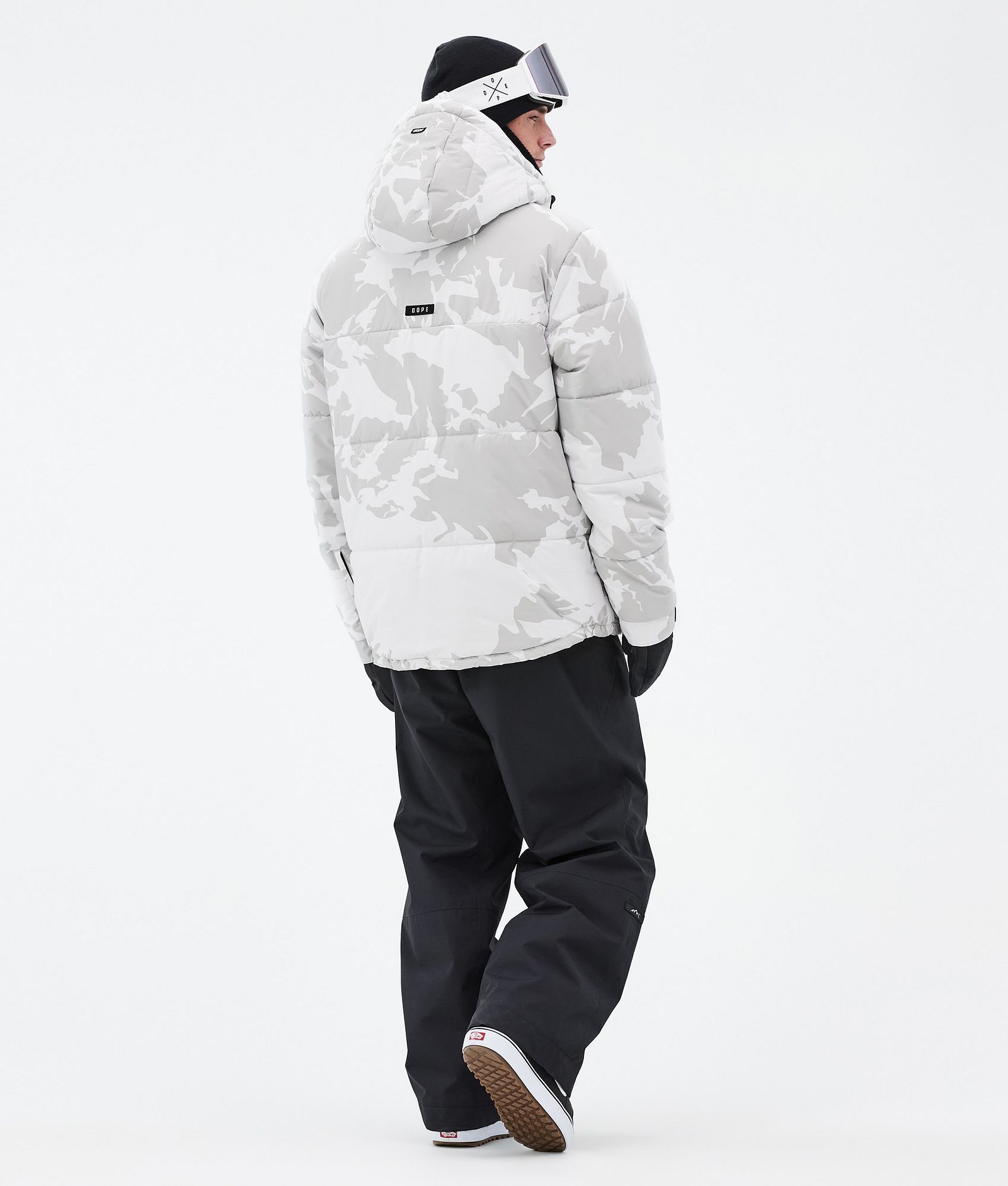 Dope Puffer Full Zip Lumilautailutakki Miehet Grey Camo, Kuva 4 / 9