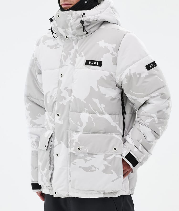 Dope Puffer Full Zip Lumilautailutakki Miehet Grey Camo, Kuva 7 / 9