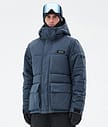 Dope Puffer Full Zip Laskettelutakki Miehet Metal Blue