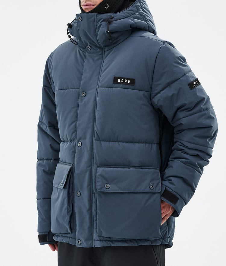 Dope Puffer Full Zip Laskettelutakki Miehet Metal Blue, Kuva 7 / 9