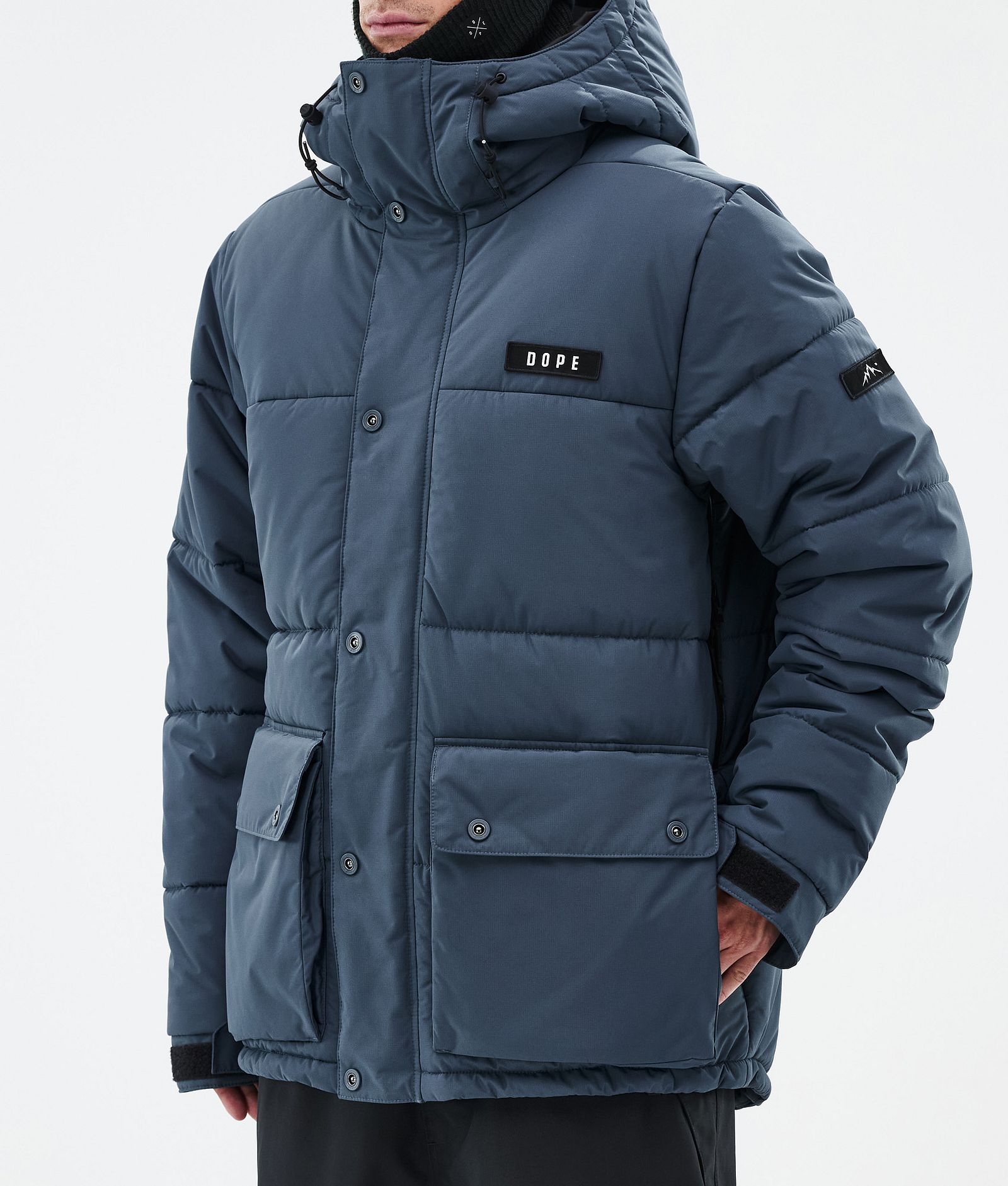 Dope Puffer Full Zip Lumilautailutakki Miehet Metal Blue, Kuva 7 / 9