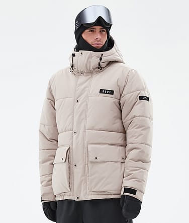 Dope Puffer Full Zip Lumilautailutakki Miehet Sand