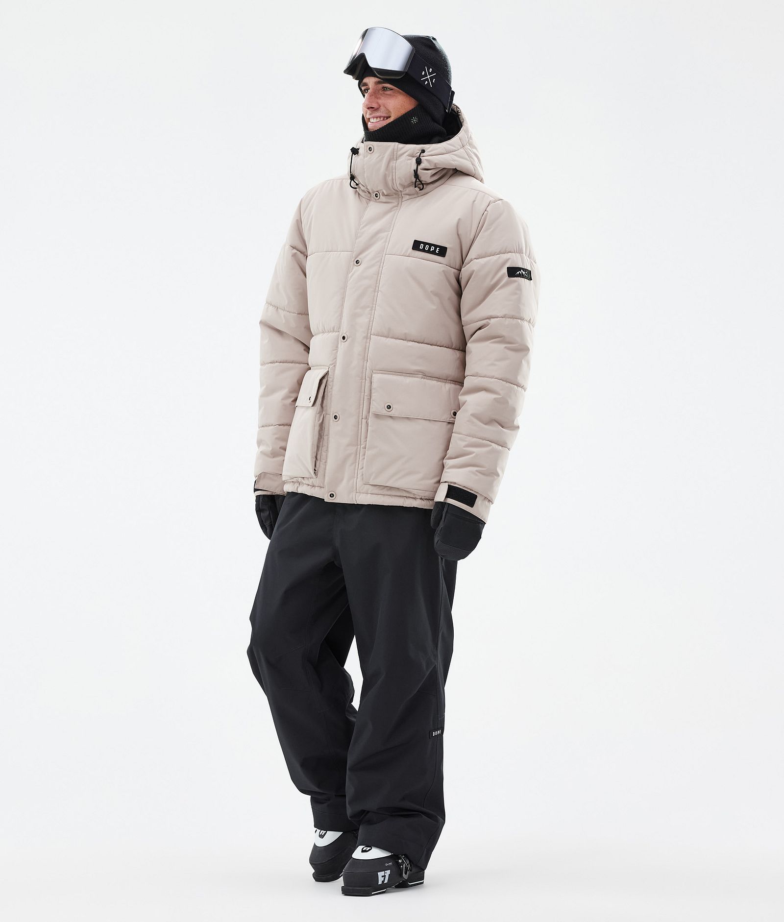 Dope Puffer Full Zip Laskettelutakki Miehet Sand, Kuva 2 / 9