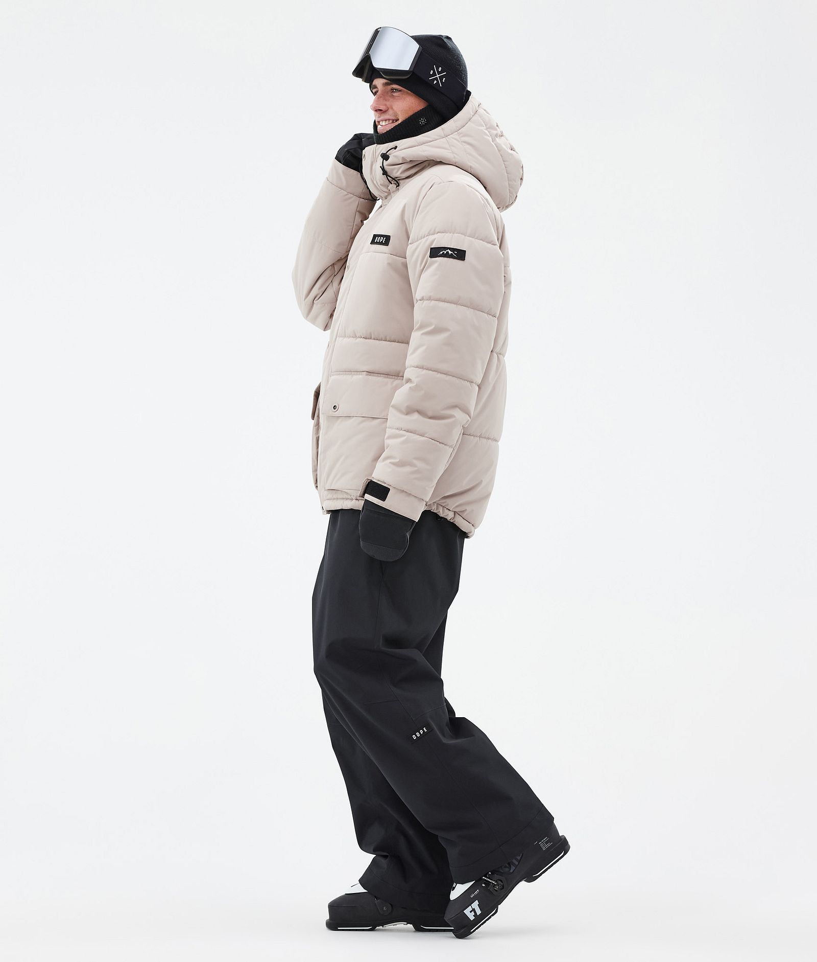 Dope Puffer Full Zip Laskettelutakki Miehet Sand, Kuva 3 / 9