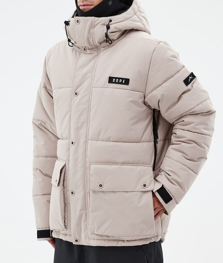 Dope Puffer Full Zip Lumilautailutakki Miehet Sand, Kuva 7 / 9