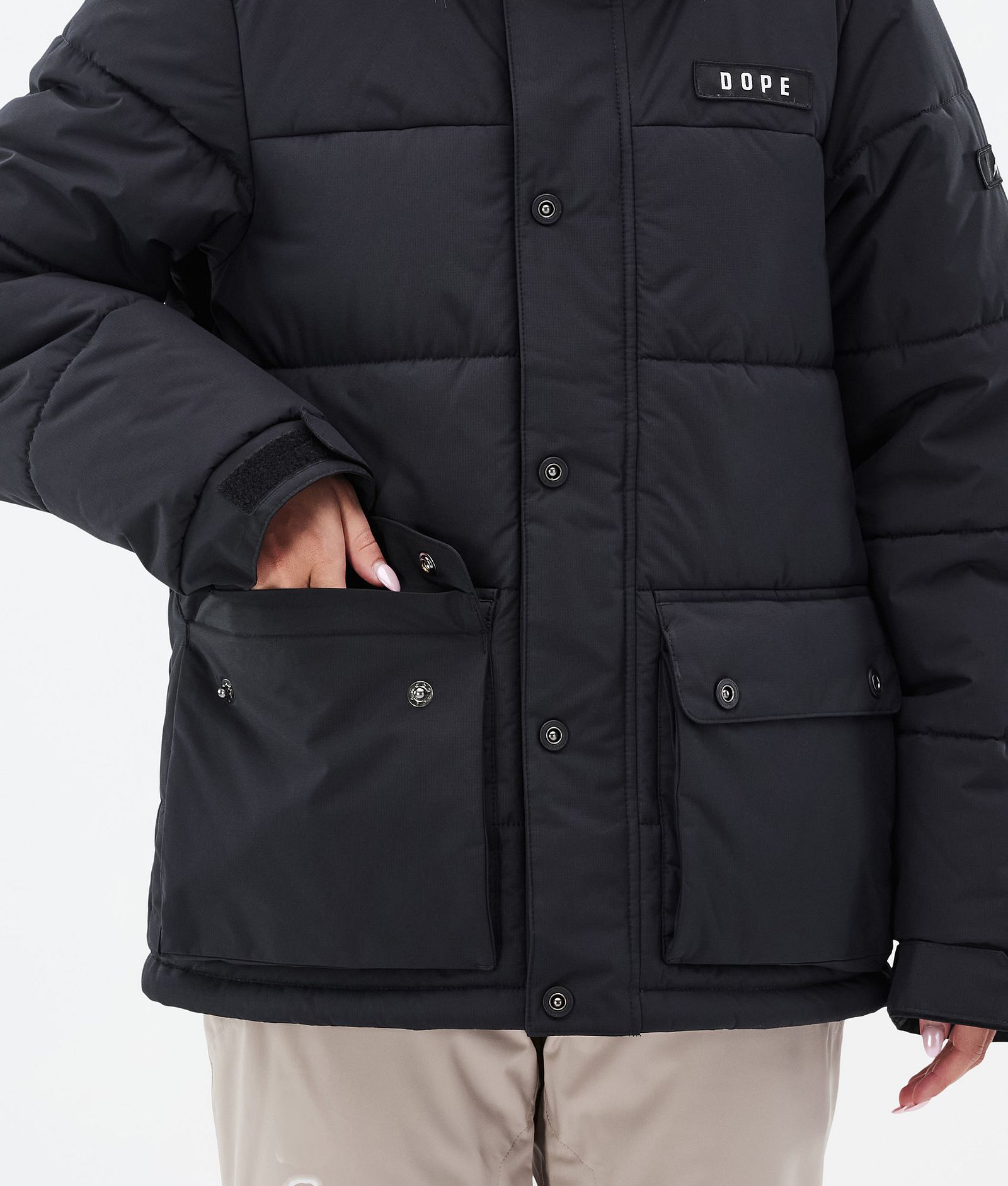 Dope Puffer W Full Zip Lumilautailutakki Naiset Black, Kuva 8 / 9