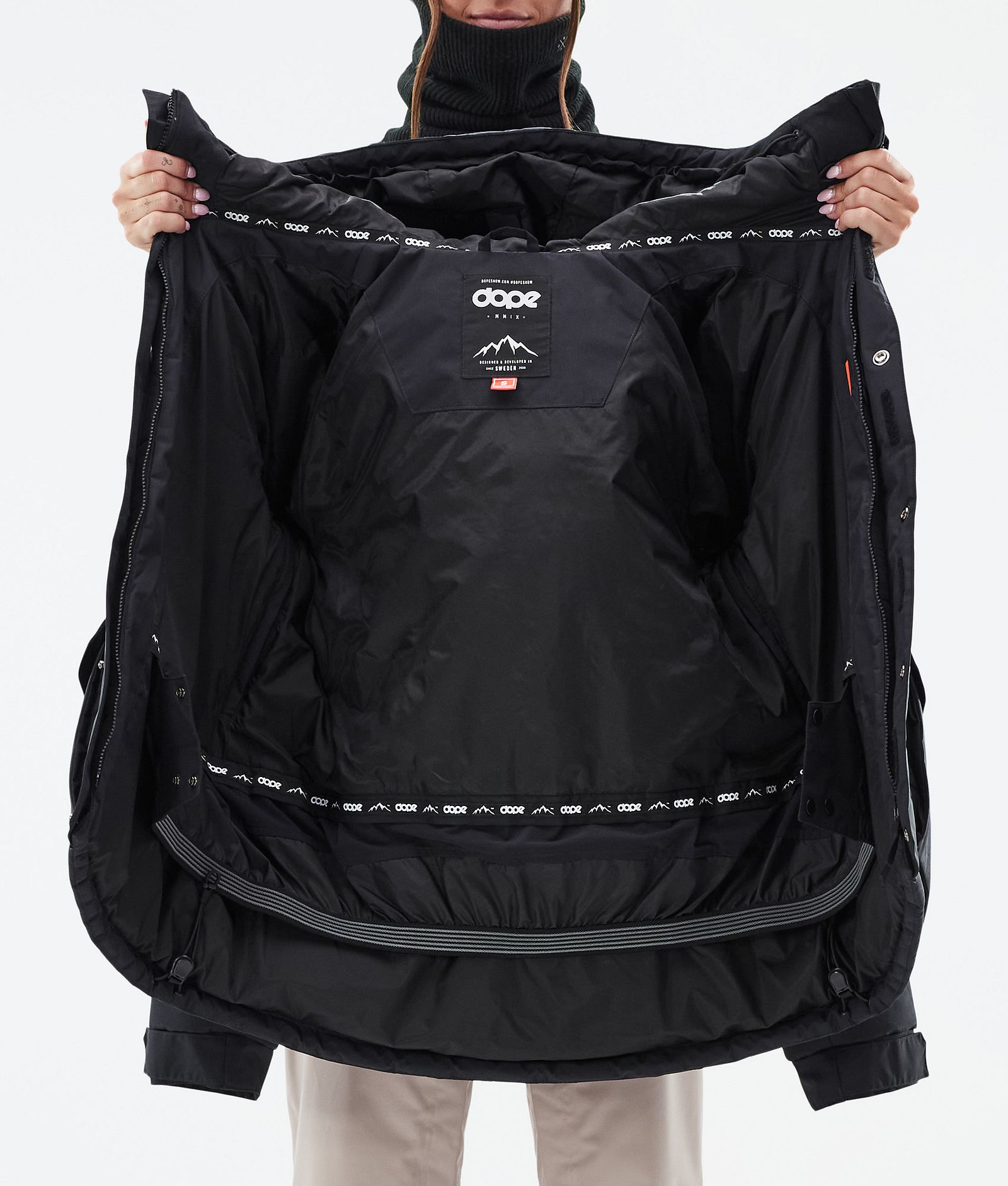 Dope Puffer W Full Zip Lumilautailutakki Naiset Black, Kuva 9 / 9