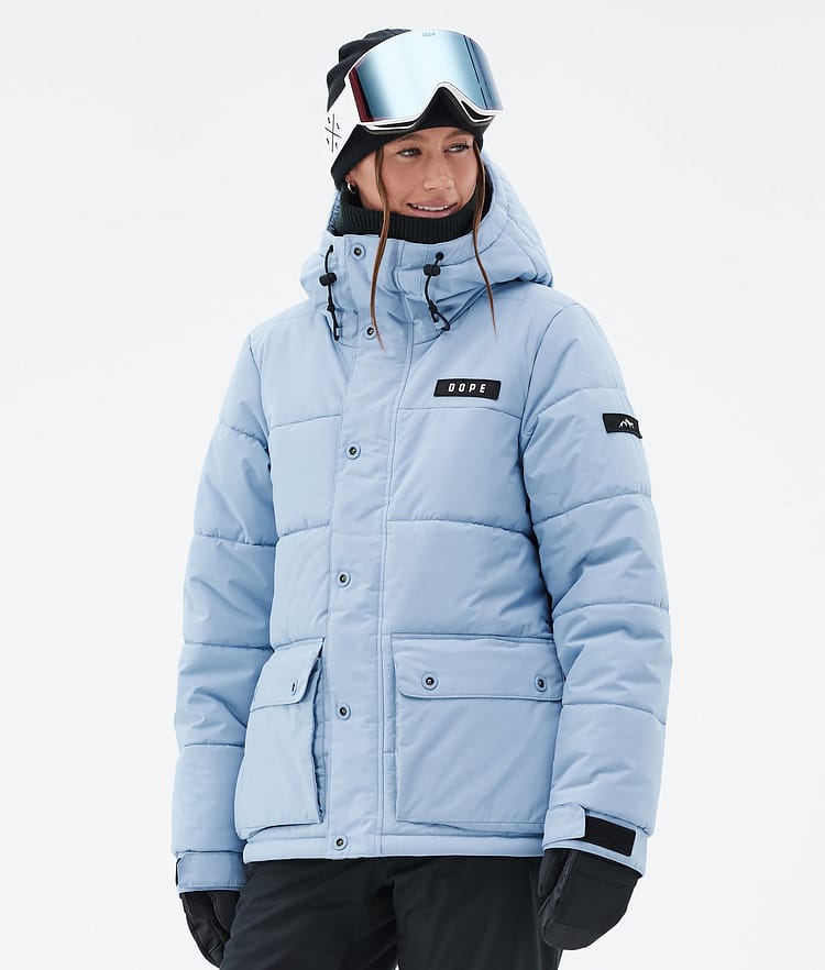 Dope Puffer W Full Zip Laskettelutakki Naiset Light Blue, Kuva 1 / 9