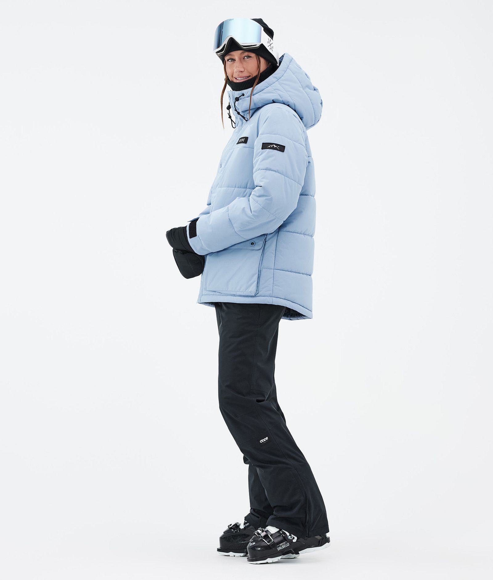 Dope Puffer W Full Zip Laskettelutakki Naiset Light Blue, Kuva 3 / 9