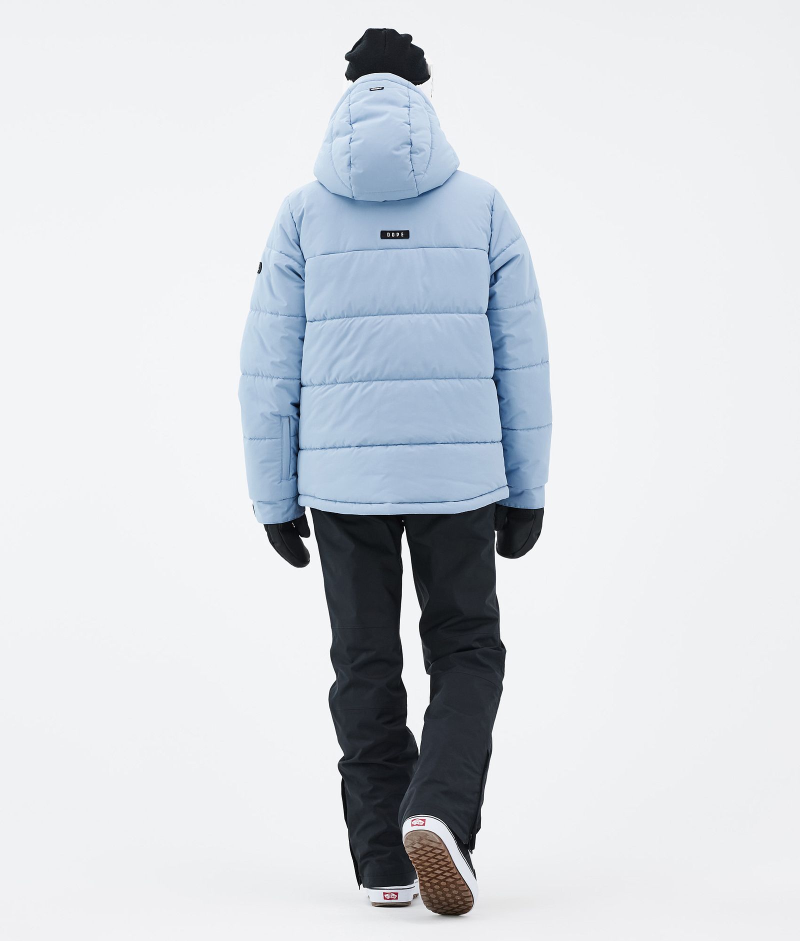 Dope Puffer W Full Zip Lumilautailutakki Naiset Light Blue, Kuva 4 / 9