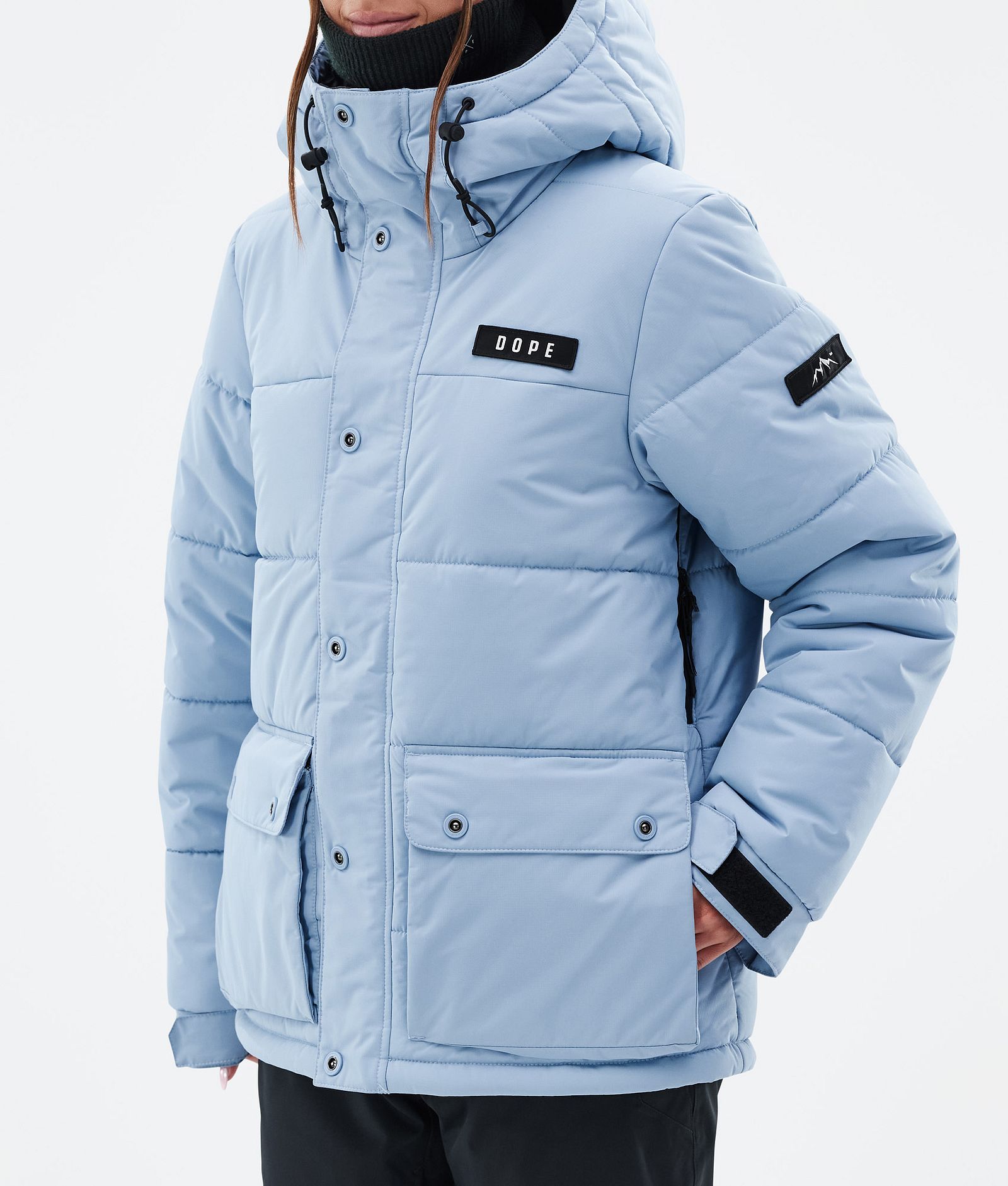 Dope Puffer W Full Zip Lumilautailutakki Naiset Light Blue, Kuva 7 / 9