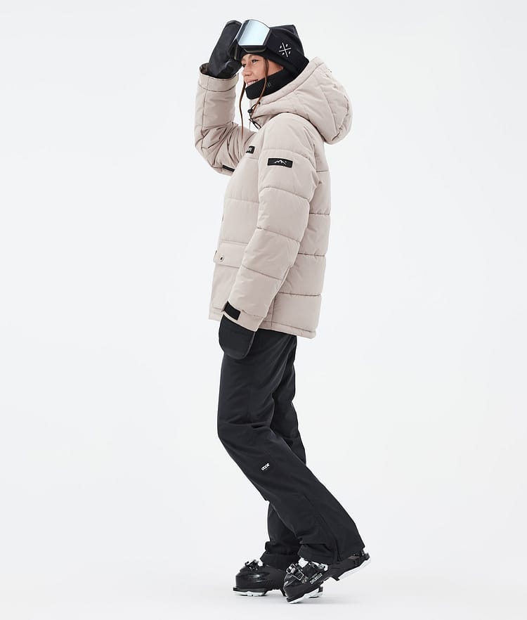 Dope Puffer W Full Zip Laskettelutakki Naiset Sand, Kuva 3 / 9