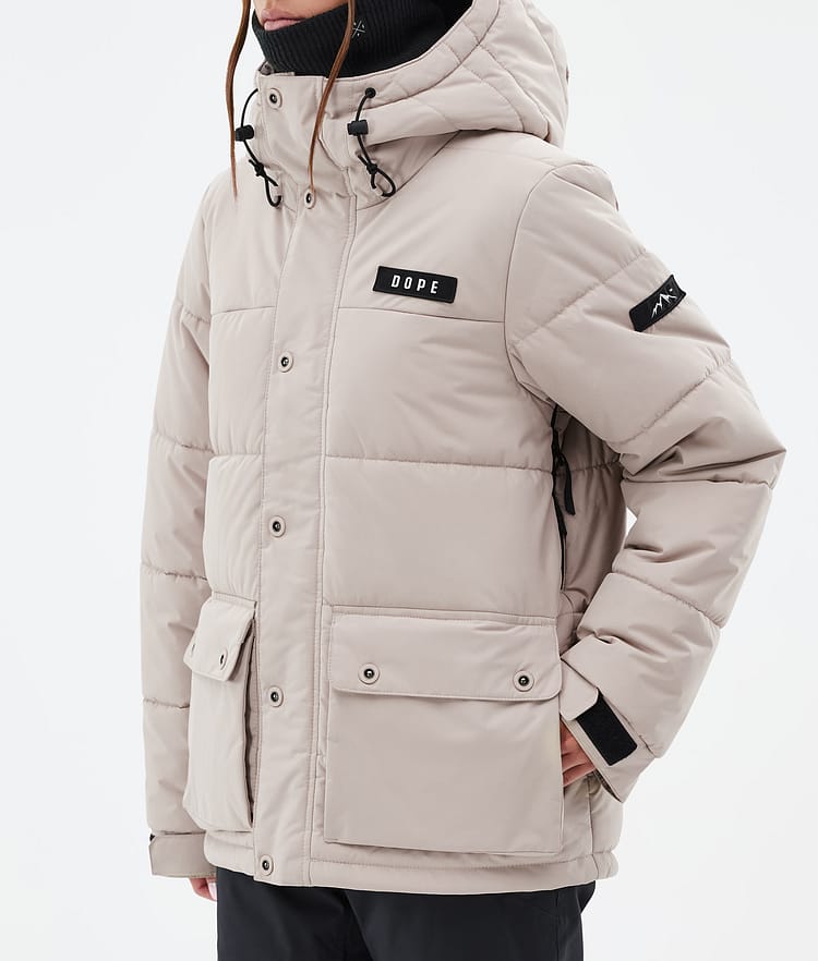 Dope Puffer W Full Zip Laskettelutakki Naiset Sand, Kuva 7 / 9