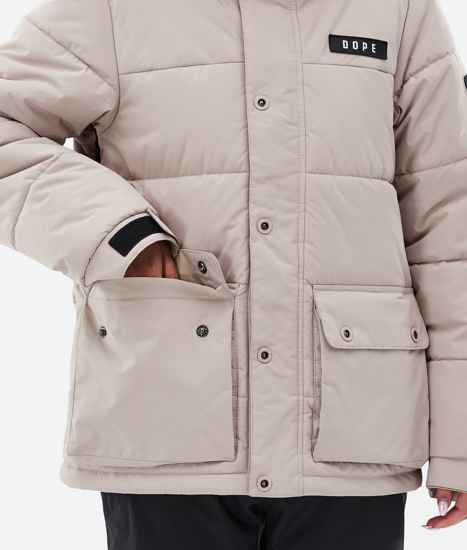 Dope Puffer W Full Zip Lumilautailutakki Naiset Sand, Kuva 8 / 9