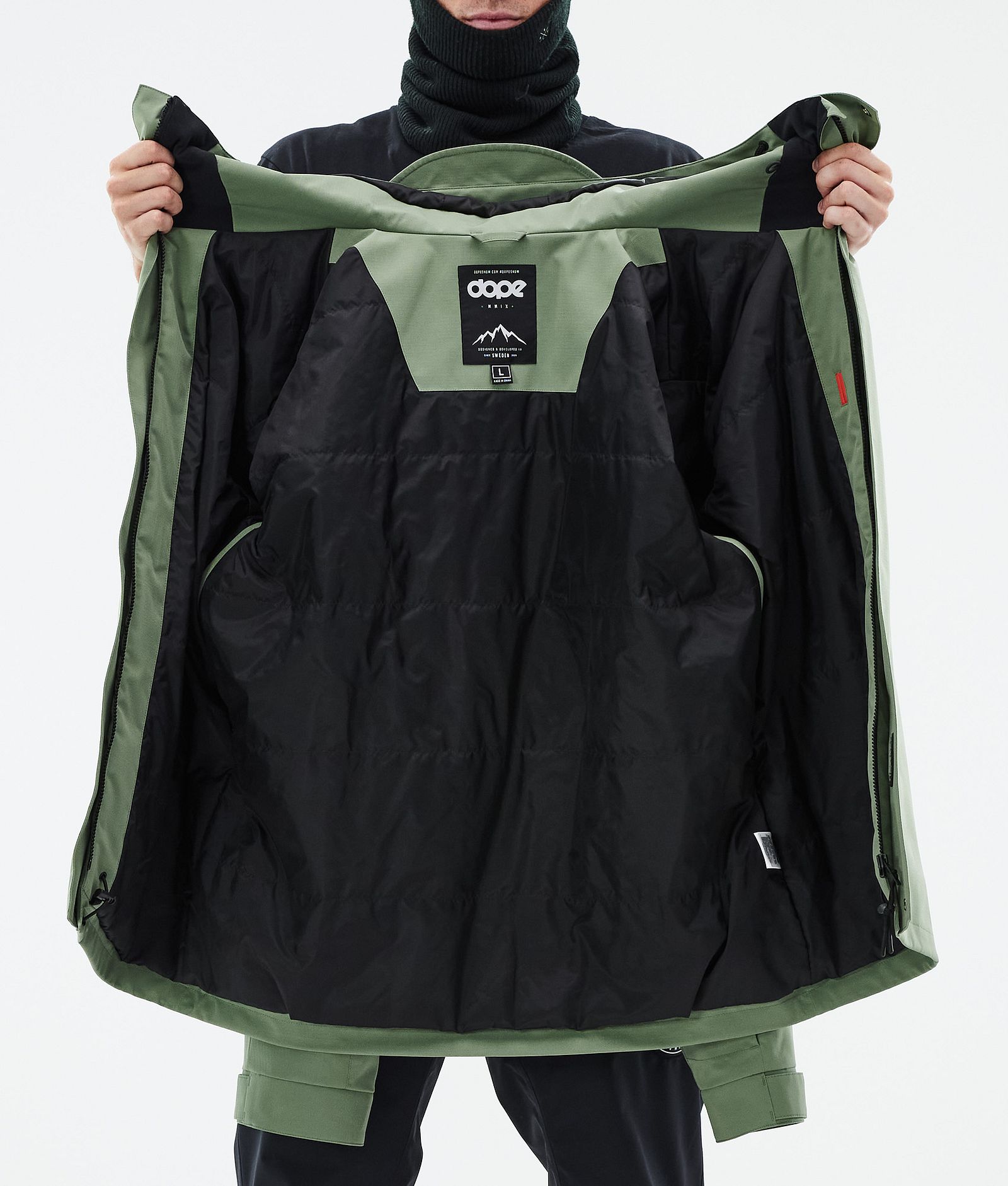 Dope Blizzard Full Zip Lumilautailutakki Miehet Moss Green, Kuva 9 / 9