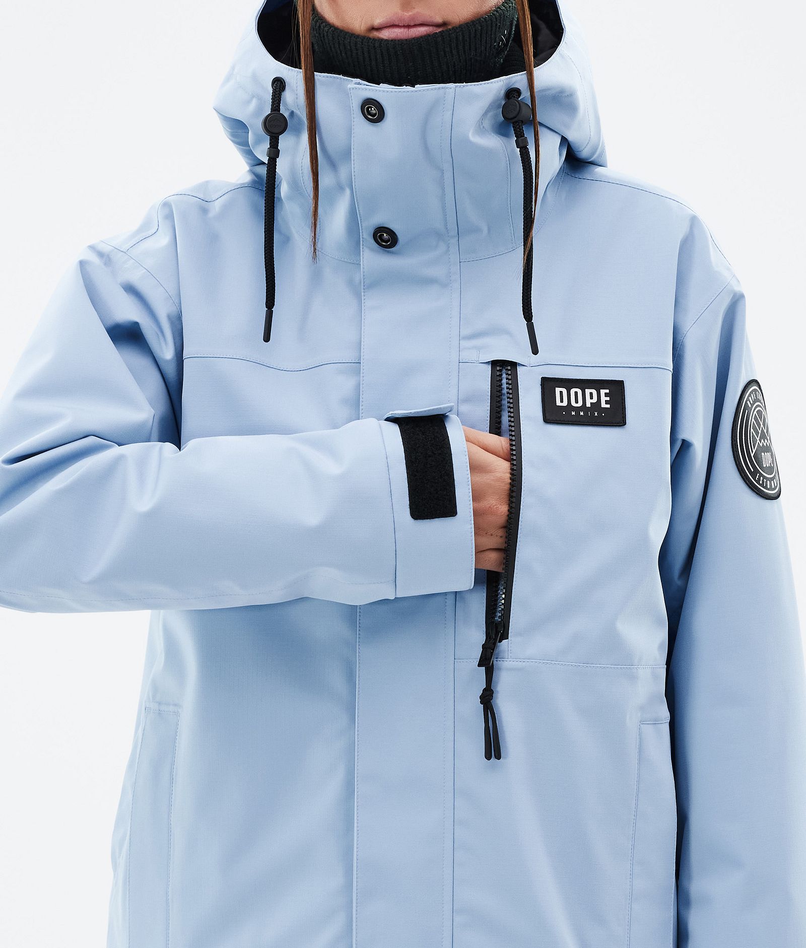 Dope Blizzard W Full Zip Lumilautailutakki Naiset Light Blue, Kuva 8 / 9