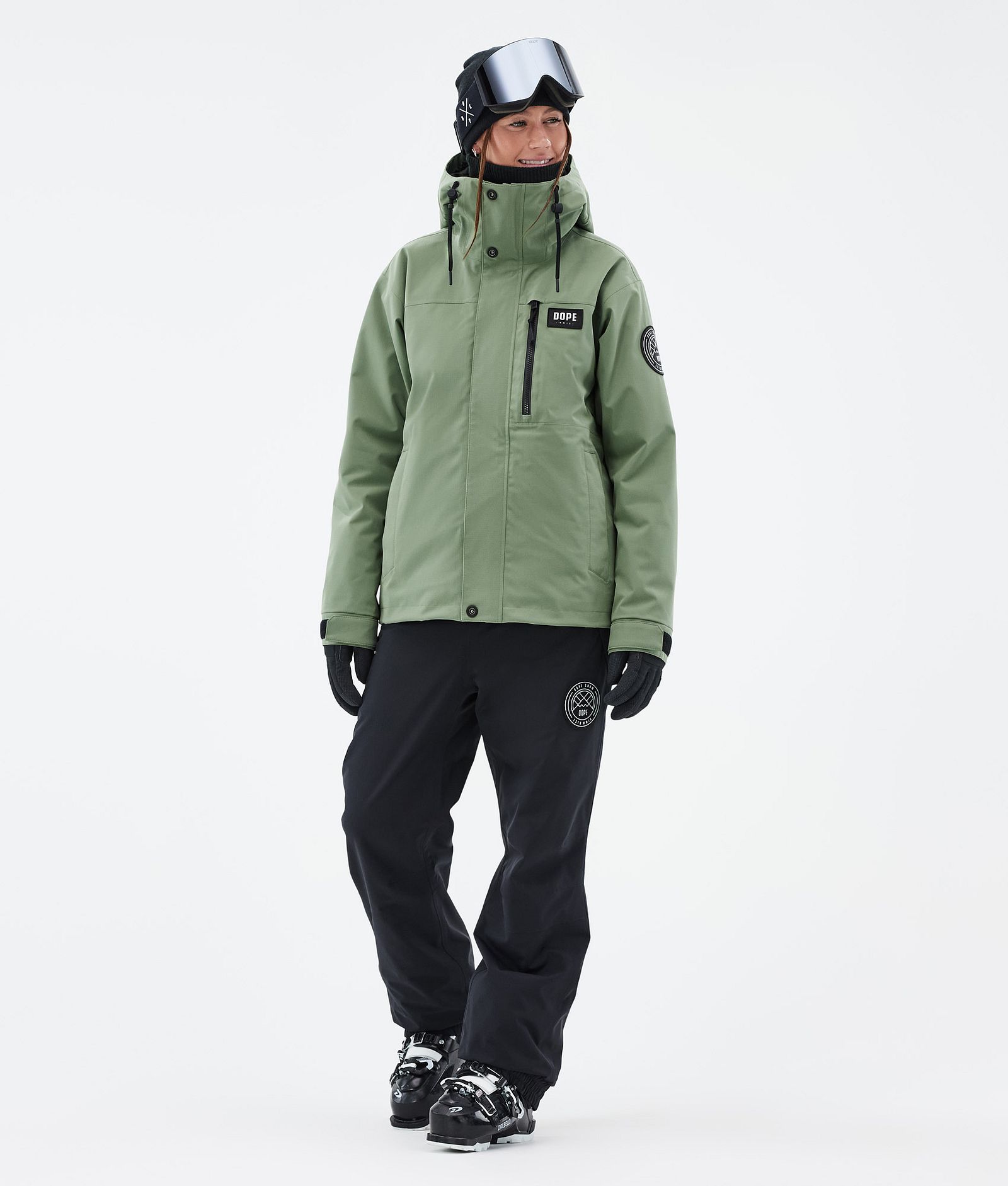 Dope Blizzard W Full Zip Laskettelutakki Naiset Moss Green, Kuva 2 / 9