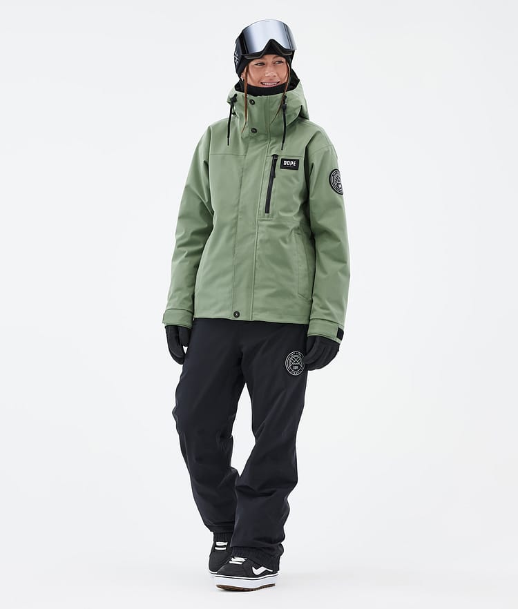 Dope Blizzard W Full Zip Lumilautailutakki Naiset Moss Green, Kuva 2 / 9