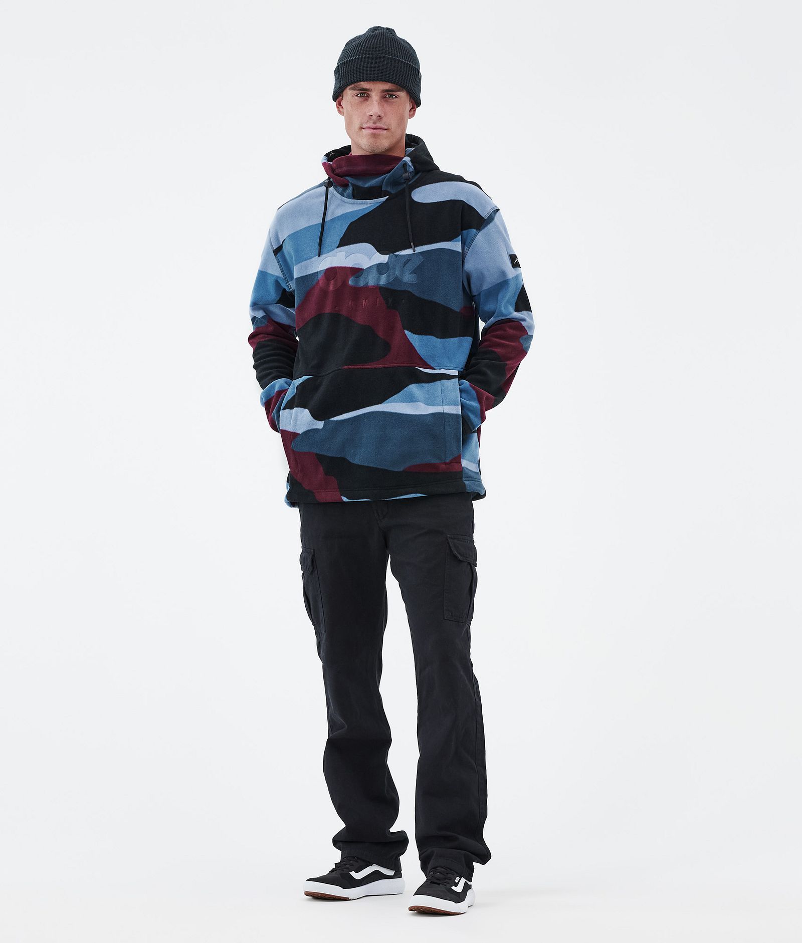 Dope Cozy II Fleecehuppari Miehet Shards Burgundy Blue, Kuva 3 / 7