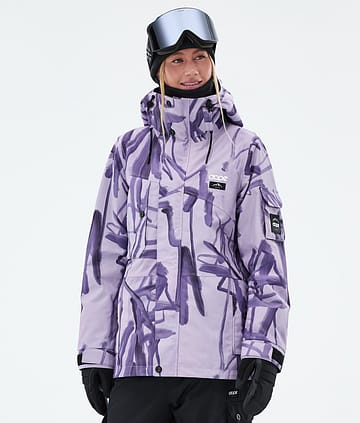 Dope Adept W Lumilautailutakki Naiset Scribble Purple